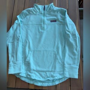 Vineyard Vines women’s Mint Green Shep shirt Half-Zip Sweater